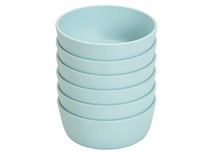 Eetgerei - kommetje - bioplastic - 13 cm - blauw - set van 6