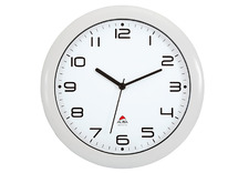 Klok - Alba - Stille wandklok - Wit - per stuk