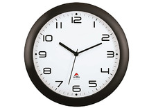 Klok - Alba - Stille wandklok - Zwart - per stuk