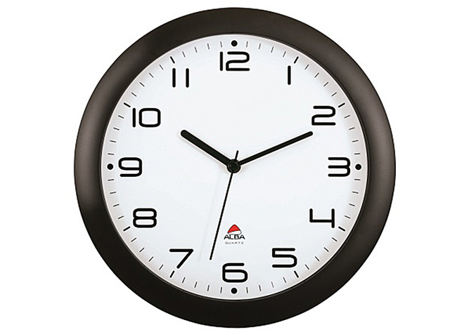 Klok - Wandklok - Alba - Stil - Zwart - Per Stuk
