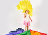Snoezelhoek - tickit - regenboog stoffenpakket - set van 7
