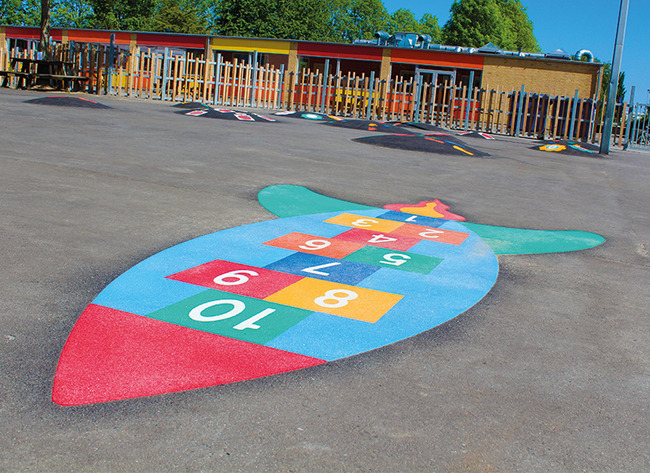 Speelplaatsmarkering - Decomark Raket Hinkelspel