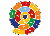 Speelplaatsmarkering - decomark spiraal 1 tot 15