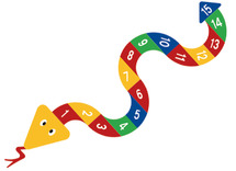 Speelplaatsmarkering - decomark slang 1 tot 15