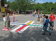 Speelplaatsmarkering - decomark mens erger je niet xxl