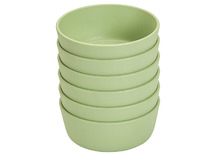 Eetgerei - kommetje - bioplastic - 13 cm - groen - set van 6