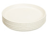 Eetgerei - bord - bioplastic - 19 cm - wit - set van 6