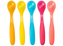 Bestek - Badabulle - Lepels - Zachte Lepels Fun Color - Set Van 5