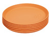Eetgerei - bord - bioplastic - 19 cm - oranje - set van 6