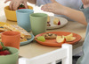 Eetgerei - bord - bioplastic - 19 cm - oranje - set van 6