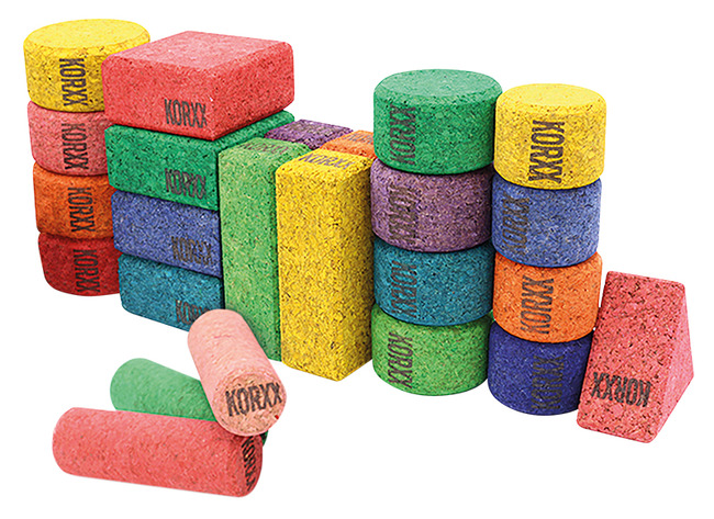 Bouwset - Korxx Form C Mix - Kurk - Set Van 56 Assorti