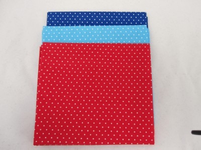 Textiel-stippenkatoen Ass Blauw-lichtblauw-rood Fijn