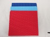 Textiel-Stippenkatoen Ass Blauw-Lichtblauw-Rood Fijn