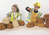 Constructie - blokken -XXL - foam rotsblokken - set van 25