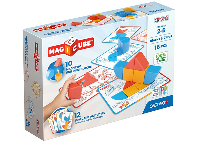 Constructie - Magnetisch - Geomag - Magicube - Blocks & Cards - Set Van 16