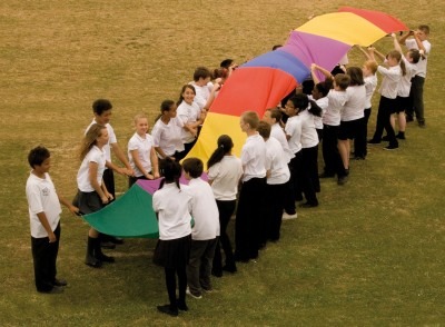 Parachute-regenboog