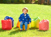 Zitzak - indoor en outdoor - waterproof - set van 6 assorti