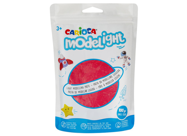 Boetseer - Modelleerpasta - Gekleurd - Licht - P/kl - Rood - Per Stuk