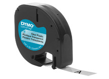 Etiketten - labels - Dymo LetraTag - 12 mm x 4 m - papier - transparant - per stuk