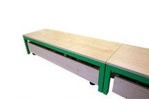 Opbergkist - Voor Zitbank Metalen Poten - 107 cm x 36 cm x 30 cm - per stuk