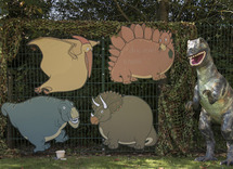 Krijtborden-dino's