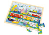 Puzzel - hout - 48-delig - transport