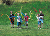 Ritmieklinten - Spordas - gekleurd - stok met lint - set van 6 assorti