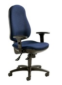 Stoel - Bureaustoel - Met Verstelbare Armleggers - antracietgrijs - per stuk