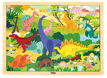 Puzzel - hout - 48-delig - dinowereld