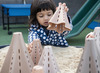 Constructie - blokken - kunststof - eco - stapelbekers - set van 20