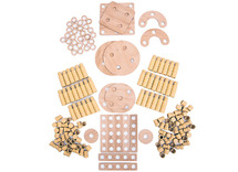 CONSTRUCTIE - BLOKKEN - HOUT - ECO - ALICE SHARP WONDERE BOUWWERELD - SET VAN 86