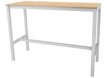 Tafel - Toogtafel - Metalen Onderstel - 120 cm x 80 cm x 110 cm - onderstel ral 1018 (geel) - blad beuk - per stuk