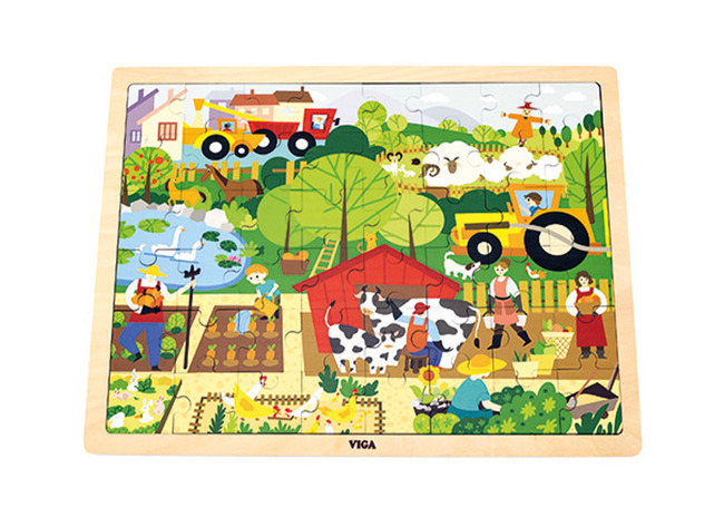 Puzzel - Hout - 48-delig - De Boerderij