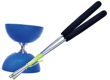 Klein bewegingsmateriaal - circus - diabolo - per stuk - blauw - leverbaar in 7 kleuren