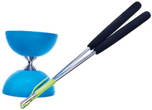 Klein bewegingsmateriaal - circus - diabolo - per stuk - licht blauw - leverbaar in 7 kleuren