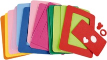 Fotokaders - foam - zelfklevend - set van 10 assorti
