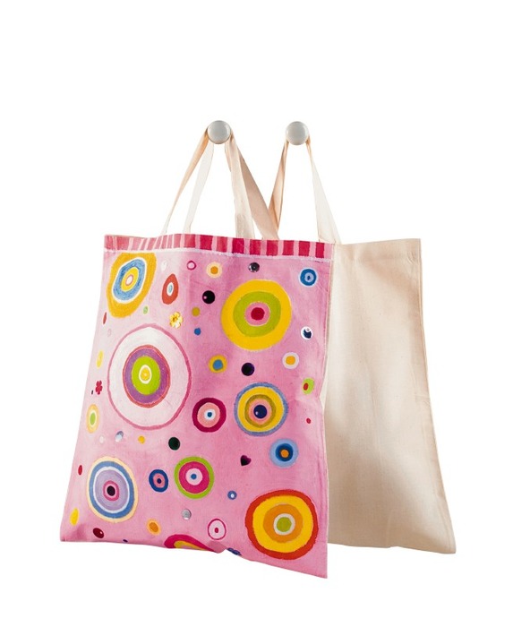 Draagtas - Boodschappentas Met Korte Lussen - Textiel - Blanco - 36 X 41 Cm - Per Stuk