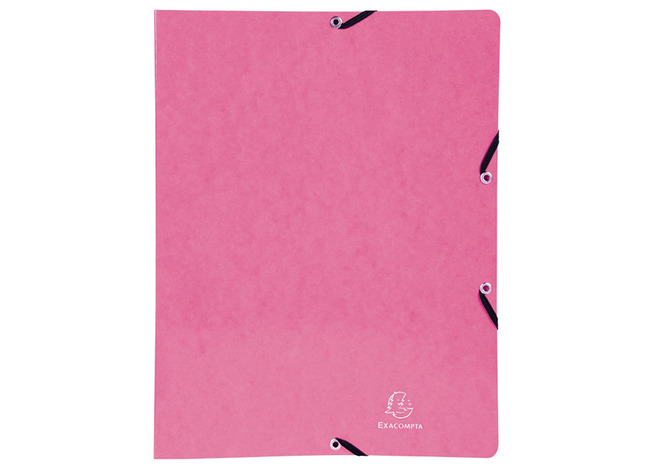 Mappen - Elastomap - Exacompta Iderama - A4 - Karton - Met Kleppen - Roze - Per Stuk