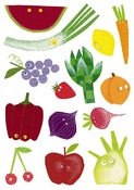 Stickers - Baby - Fruit En Groenten 87St