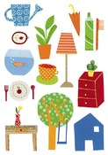 Stickers - baby - dagelijkse objecten 84st