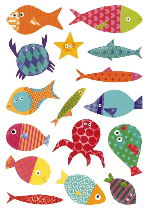 Stickers - Baby - Vissen - Set Van 93