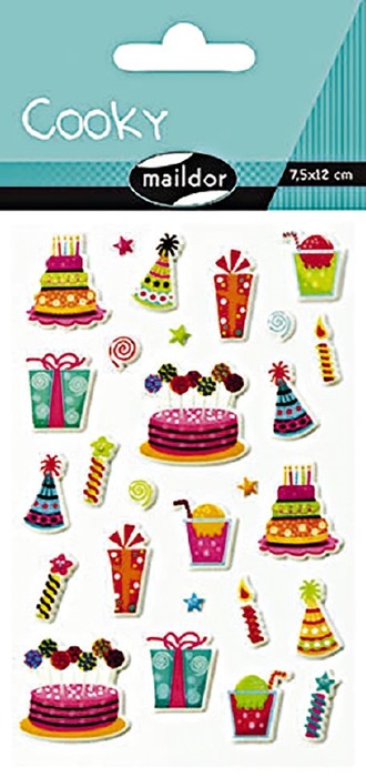 Stickers - Cooky - Feest - Per Stuk