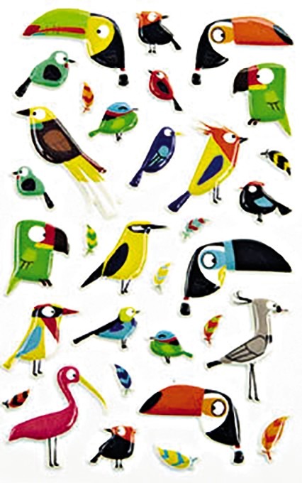 Stickers - Maildor - Cooky - Paradijsvogels - Per Stuk