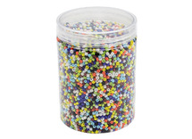 Kralen - rocaille - 2 mm - basiskleuren - pot van 500 g