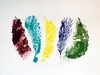 Figuren - veren - Roylco - kleurverspreidend papier - set van 80 assorti