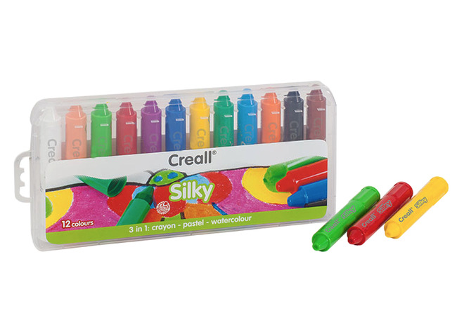 Waskrijt - Creall Silky - 3 In 1 - Set Van 12 Assorti