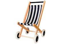 Poppenaccessoires - buggy - blauw - per stuk
