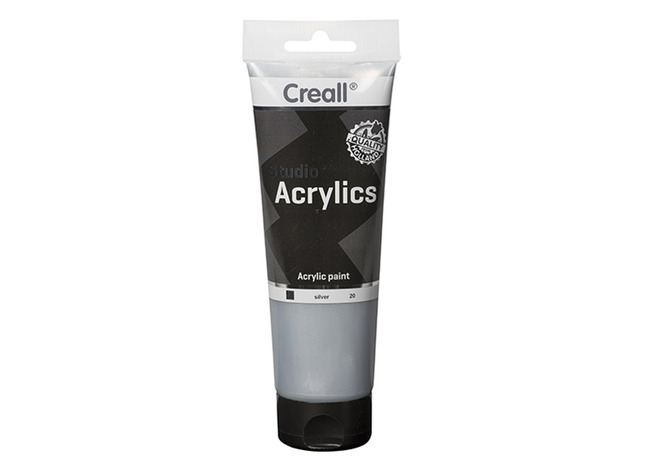 Verf - Acrylverf - Creall Studio Metallic - 250 Ml - Zilver - Per Stuk