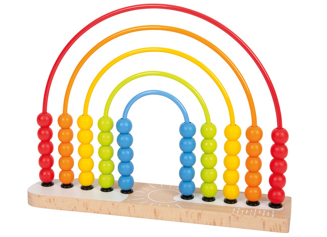 Wiskundig Spel - Telinitiatie - Parelstructuur - Hout - Regenboog Telraam - Per Stuk