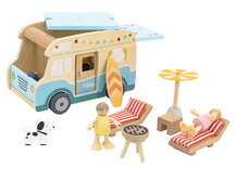 Speelgoed vakantiebus - Viga - camper van - kamperen - met accessoires - per set